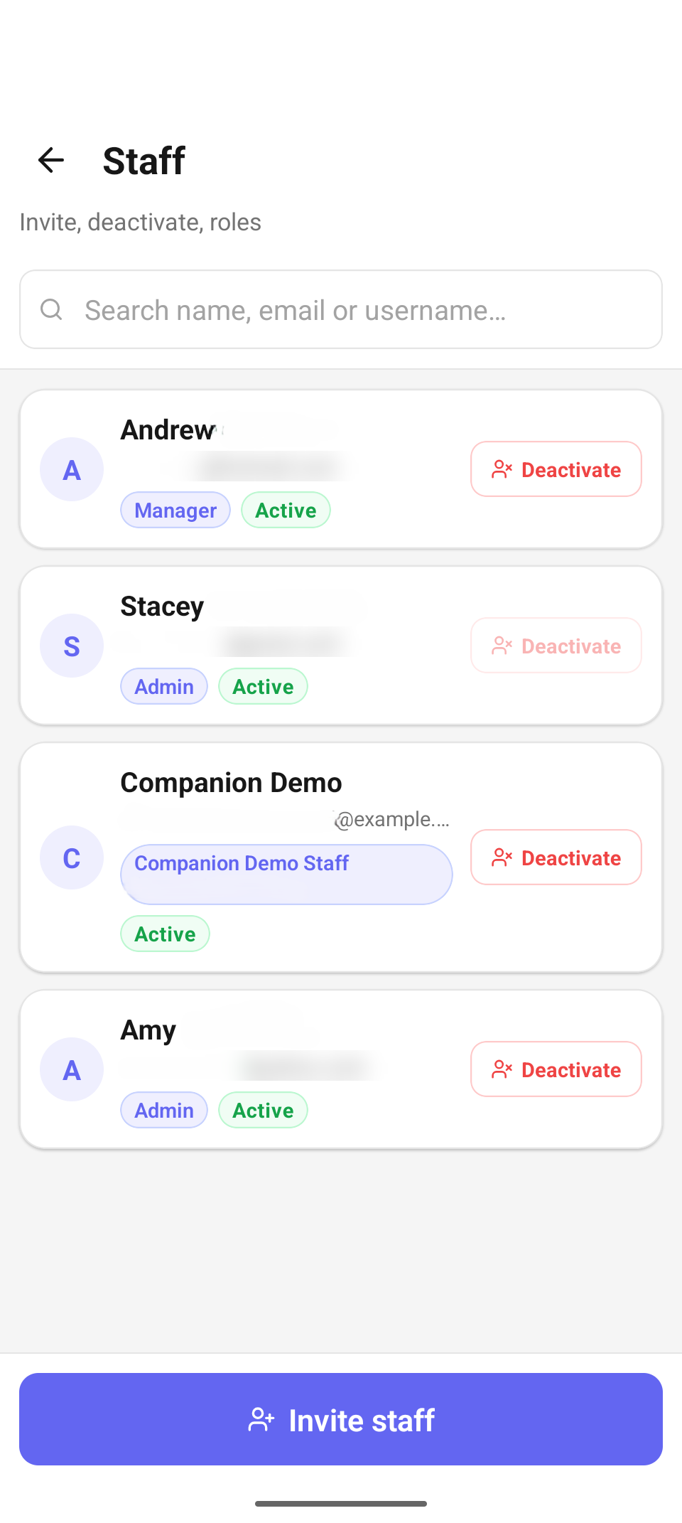 Staff directory