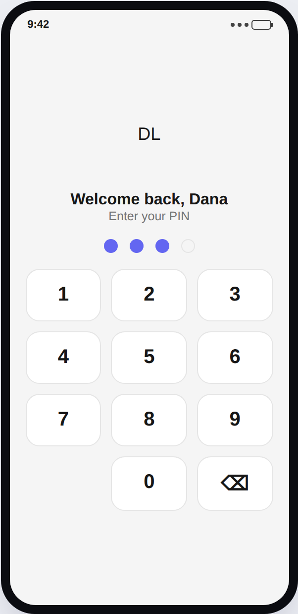 Sign in with your PIN