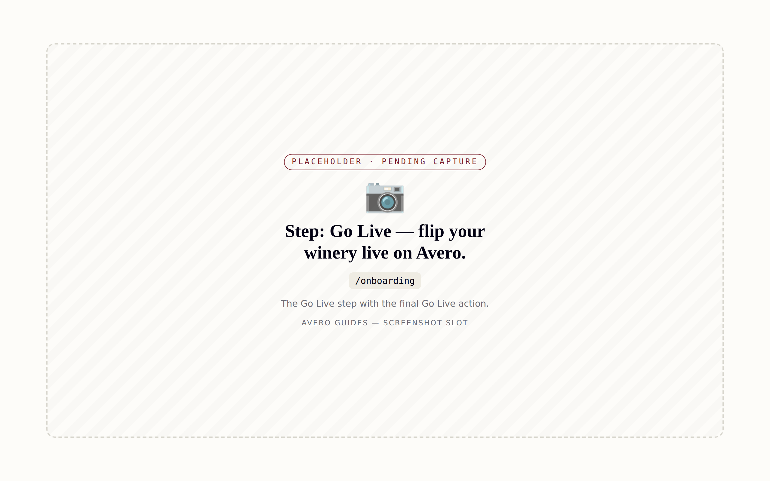 Go Live step.