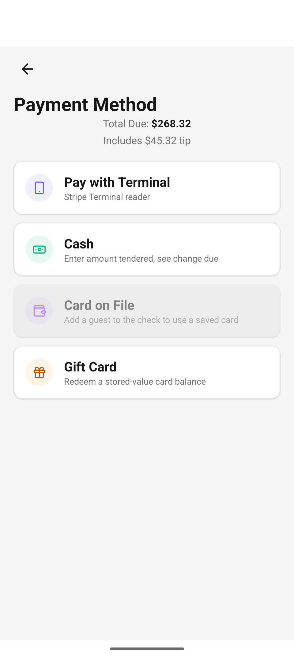 Choose a payment method